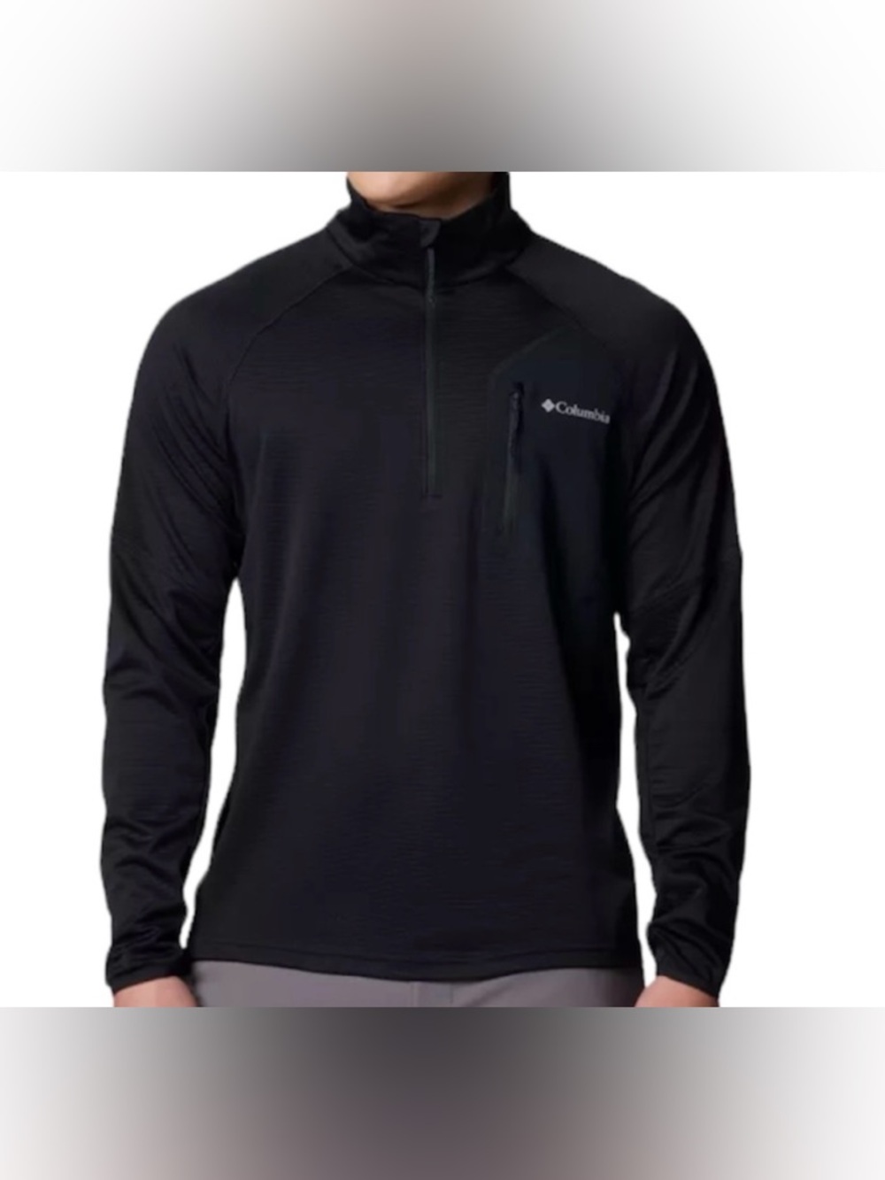 Columbia Gray 1/2 Zip Up Long Sleeve Soft Cozy Fleece Jacket Unisex Size Large